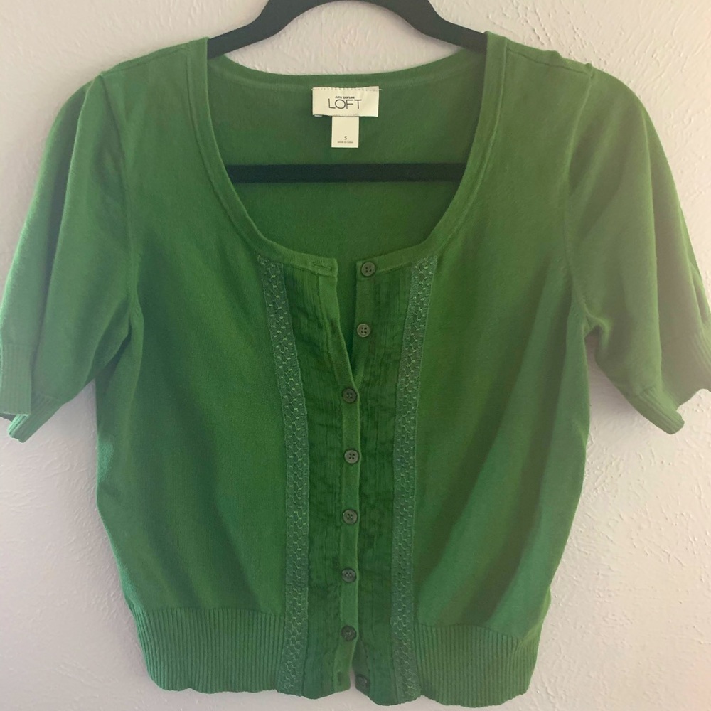 The LOFT Green Cardigan